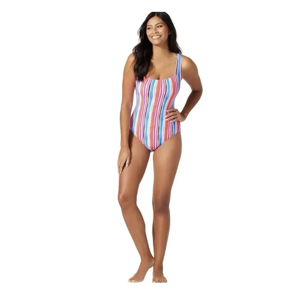 NWT Tommy Bahama Island Cays Oasis One-Piece Swimsuit Size 6 Colorful Reversible